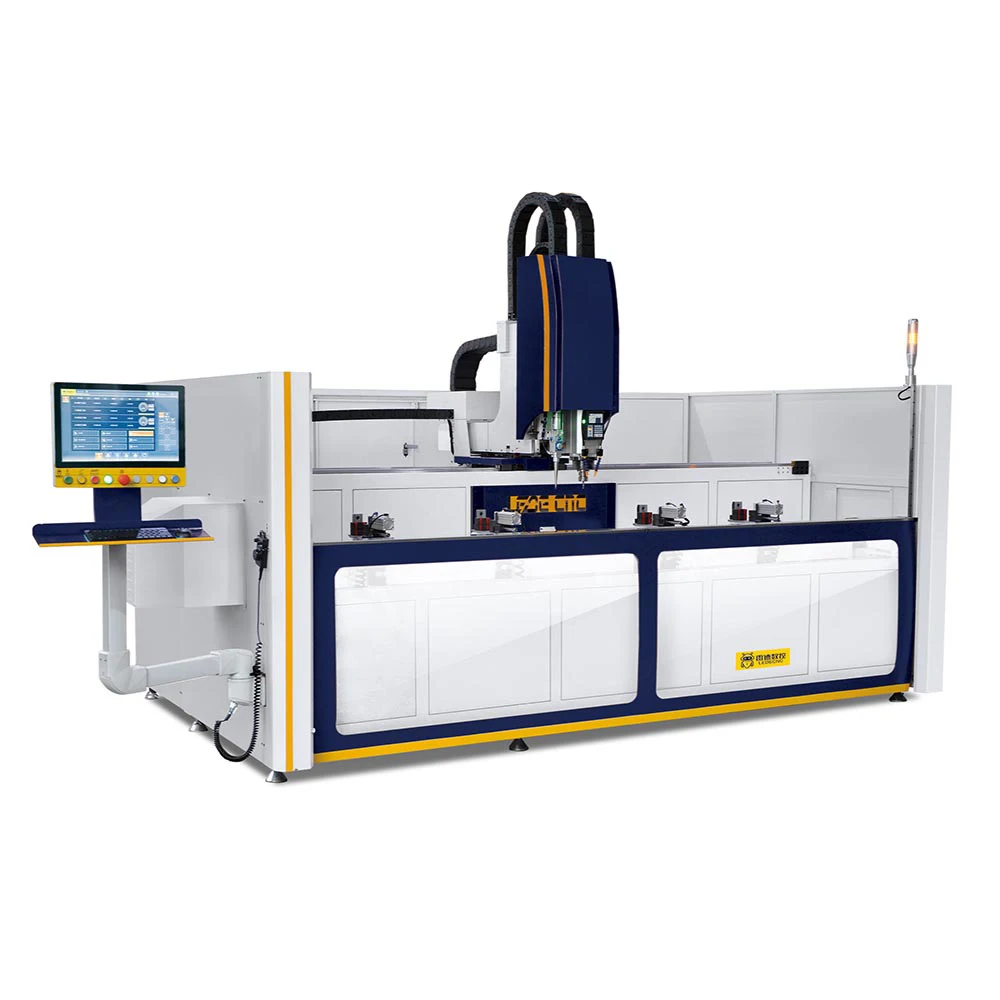 LEDE CNC интеллектуальный лазерный сверлильный 5-осевой профиль фрезерный Алюминиевый оконный дверной станок