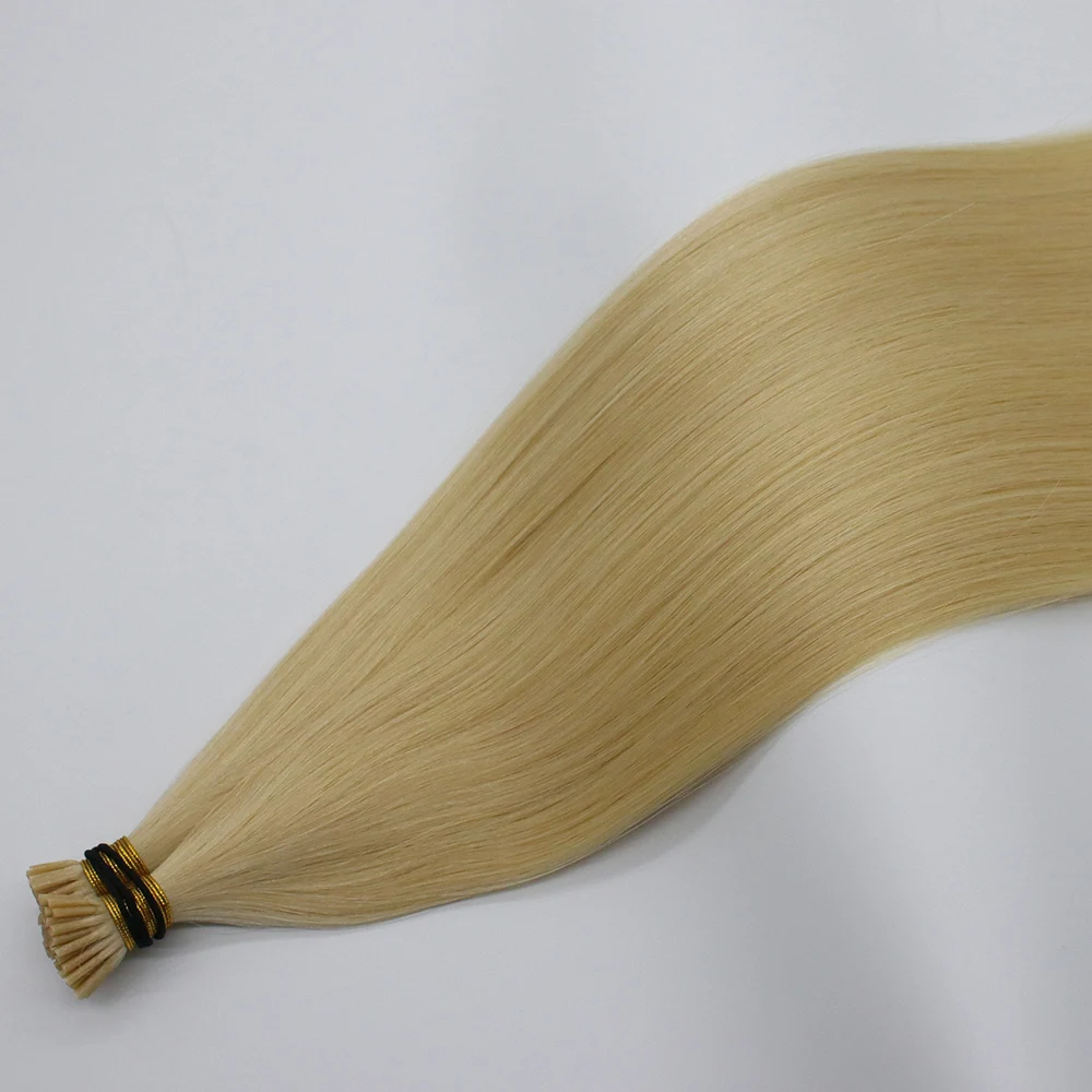 Italy strong glue Pre-Bonded I Tip Hair Extensions Stick Tip Cold Hair 100% Virgin Cuticle Remy Keratin Human Hair extensions