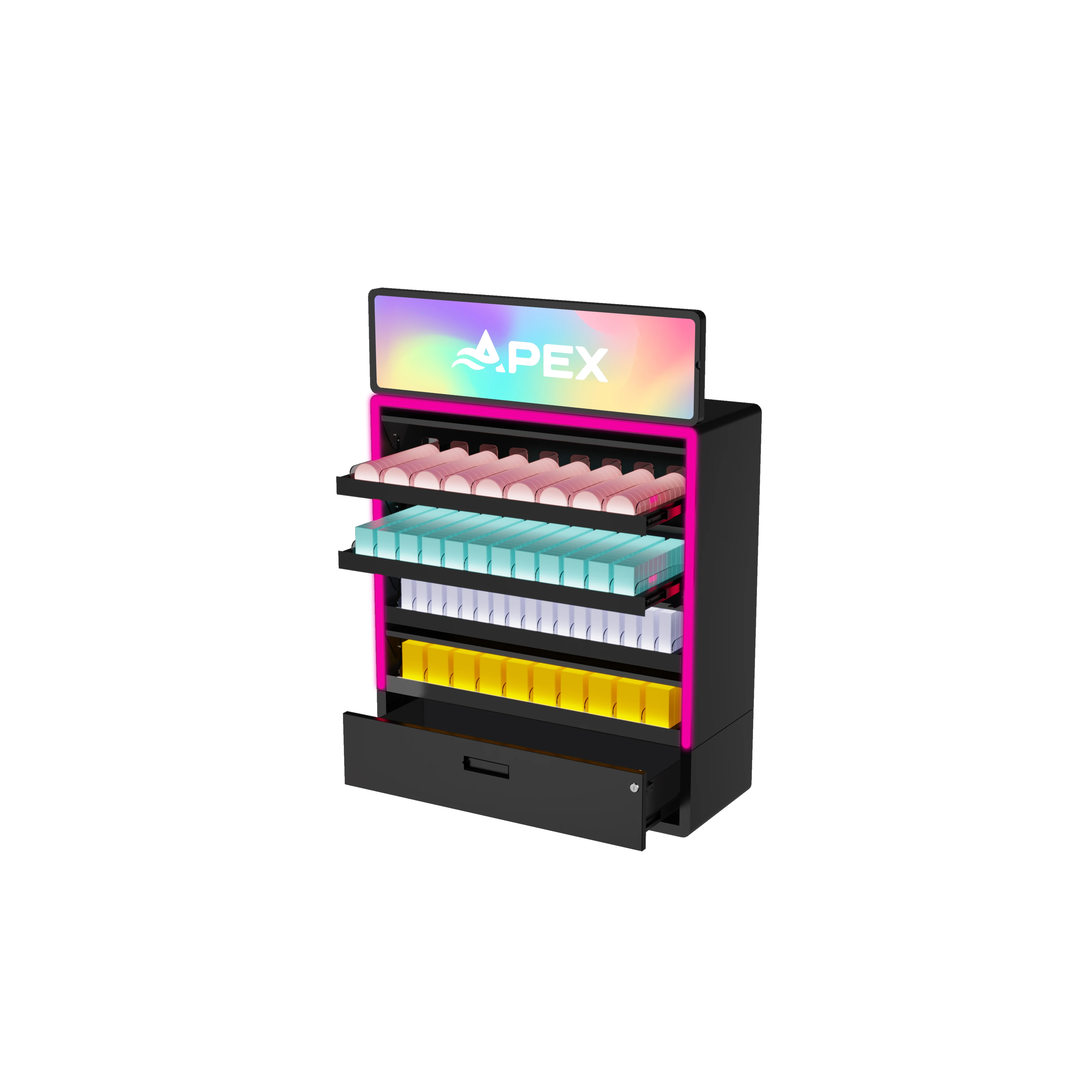 APEX Countertop Acrylic Retail Rack Smoke Shop Acrylic Smokeless Tobacco Displays