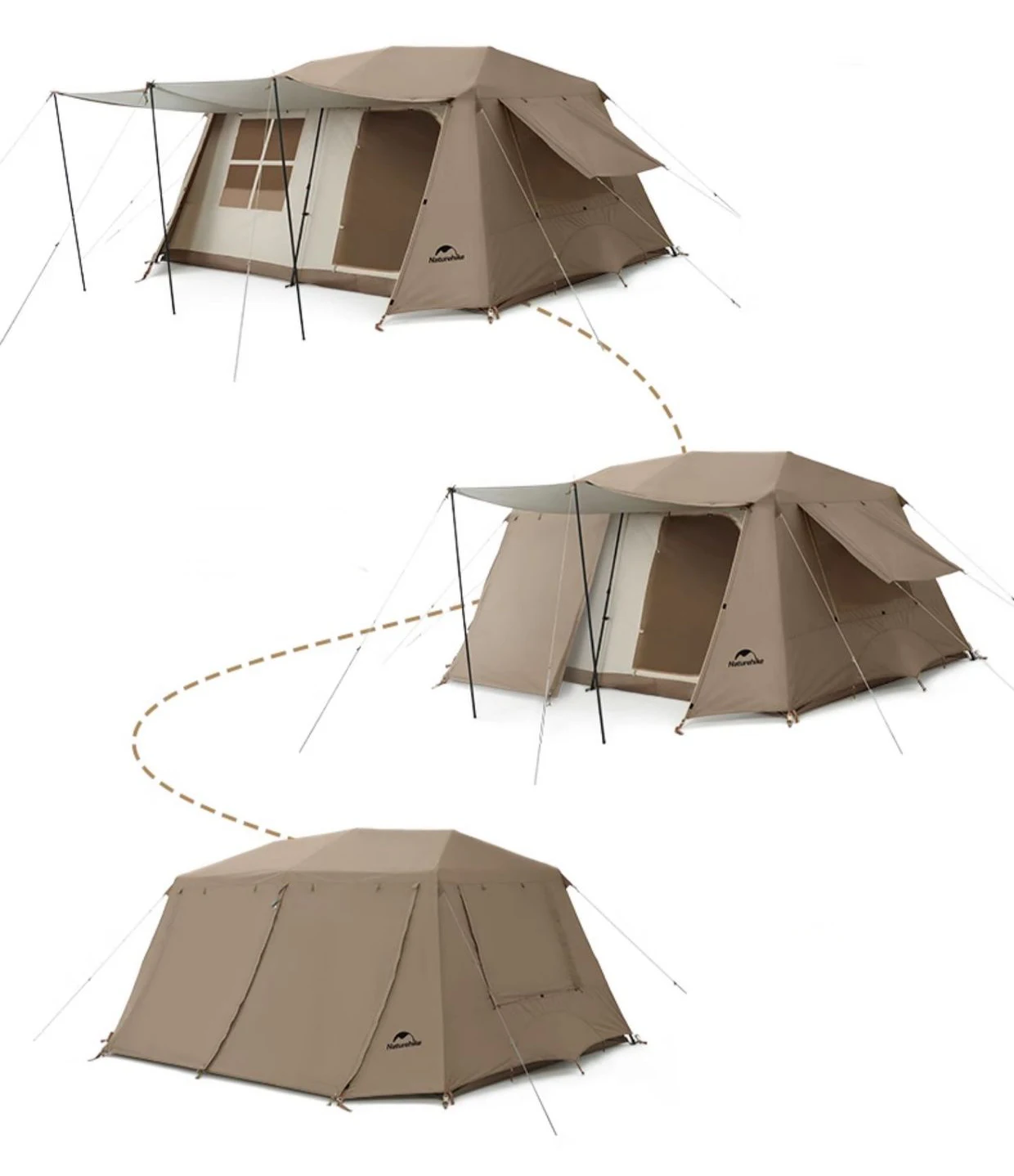10㎡ Automatic Tent With Expand Canopy Portable Outdoor Camping Tent Oxford Sunshade Folding Luxury Tents For Trip Travel