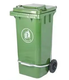 240L HDPE Garbage Container with Foot Pedal Lid and Wheels Waste Containment Storage Bucket for Sale