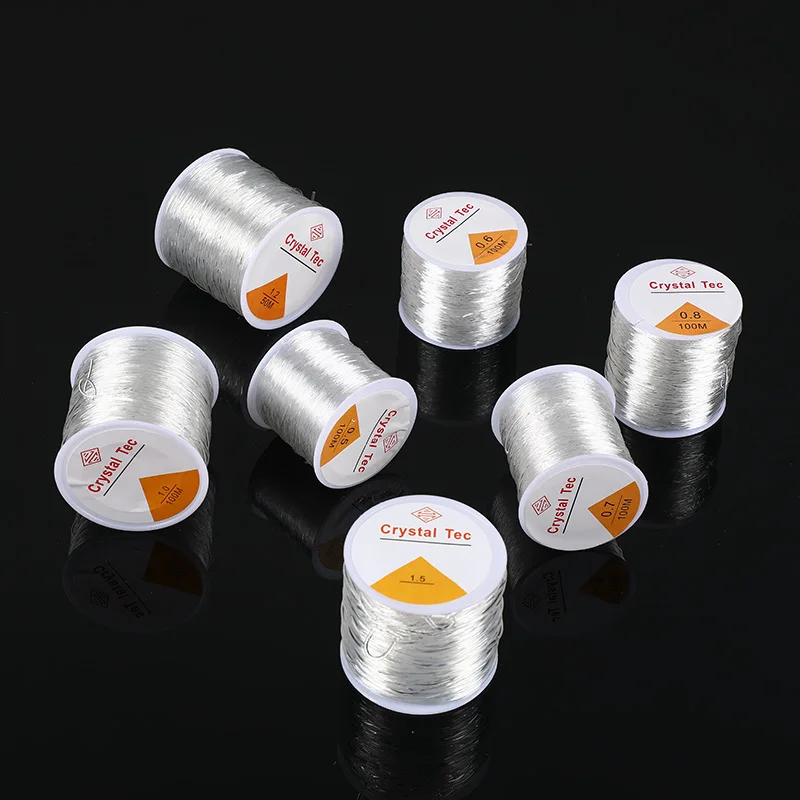 100M/Rolls version 0.4mm-1mm strong stretch crystal elastic Line Stringing beaded string bracelet jewelry material bead string