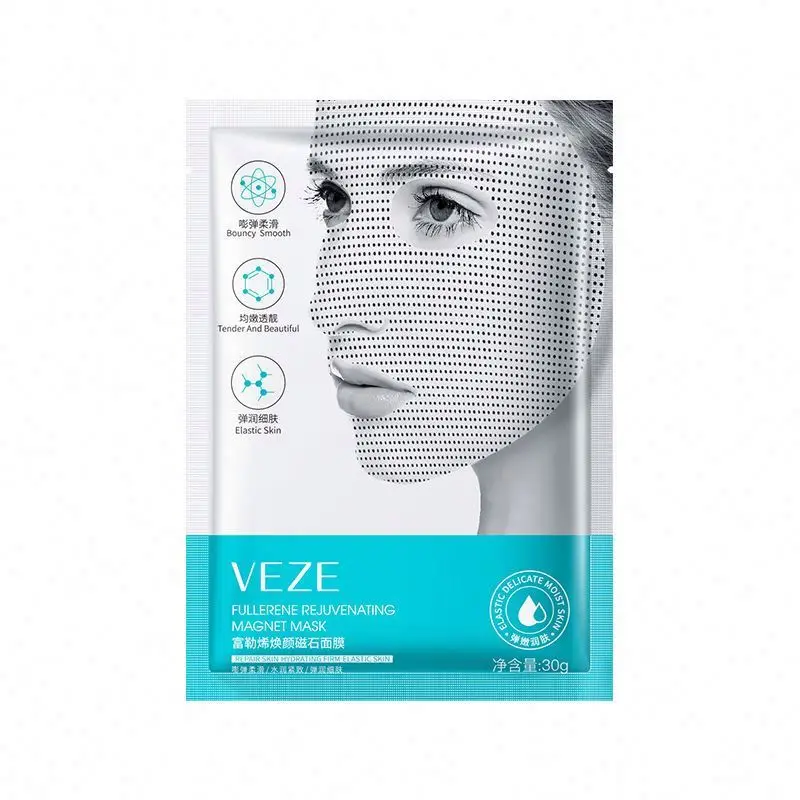 Factory OEM VEZE custom herbal vegan aging powder cleaning whitening skin care clay anti acne facial mask sheet