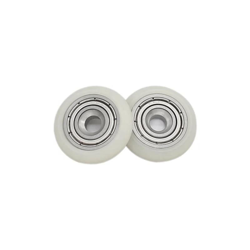 High quality S605ZZ POM SUS420 Stainless steel pulley polyformaldehyde 4x20x5mm 605 shower room wheels polyurethane roller with bearing