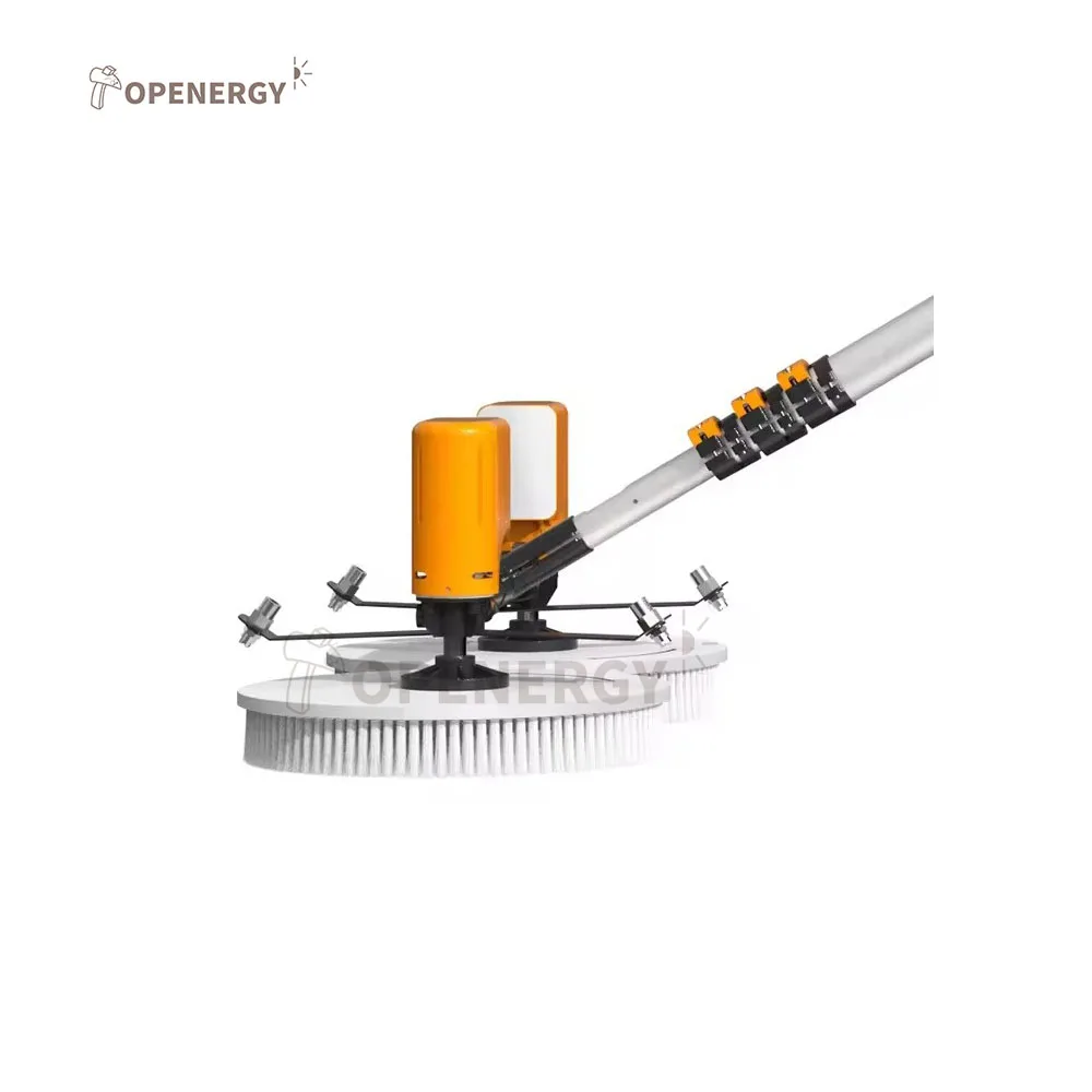 Solar-powered Electric cleaning brush cylindrical solar panel cleaning brush Handheld Roof Photovoltaic Panel cleaning brush