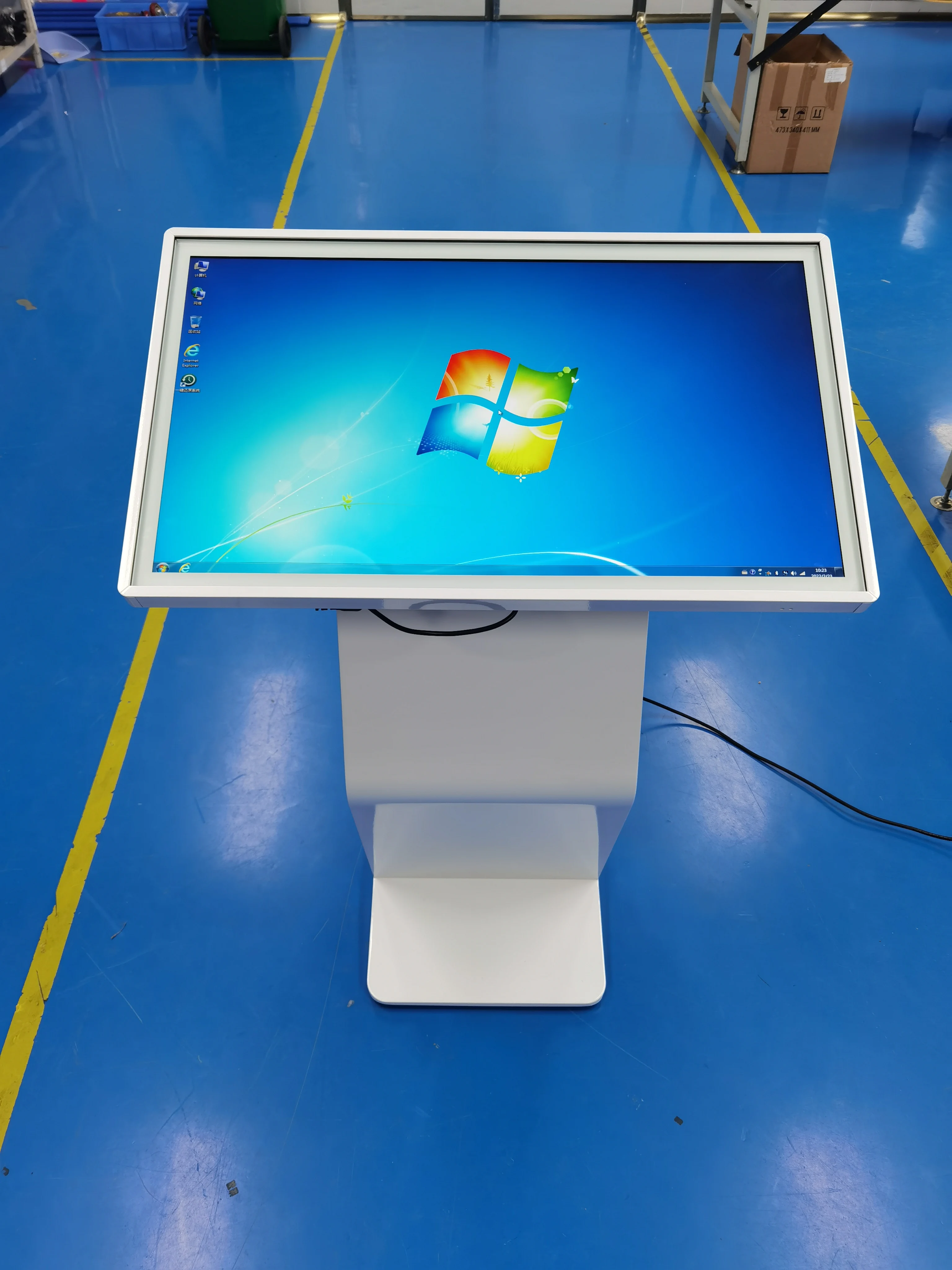 FVASEE Floor Stand Kiosk 32 43 55 Inch LCD HD Display Android Interactive Tablet Touch Screen Video Signage