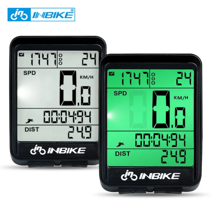 Inbike 12 function Waterproof Black Cycling Wireless Computer Digital Mountain Road Bike Bicycle Speedometer