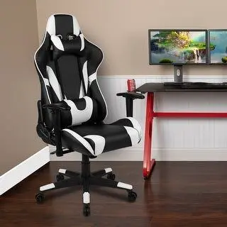 MORE DESIGN Comfortable Height Adjustable Rotating Stuff Swivel Computer Racing Gaming Executive Office Chair