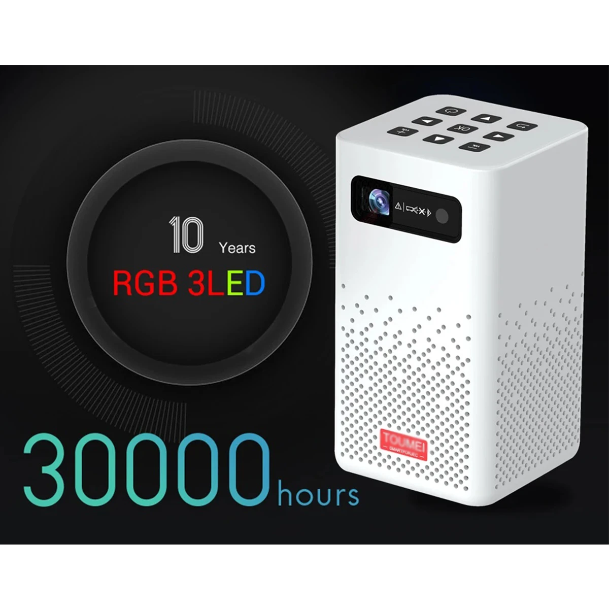 Мини-проектор DLP 1080p Smart Android 9 0 Wifi четырехъядерный мобильный телефон проектор для домашнего