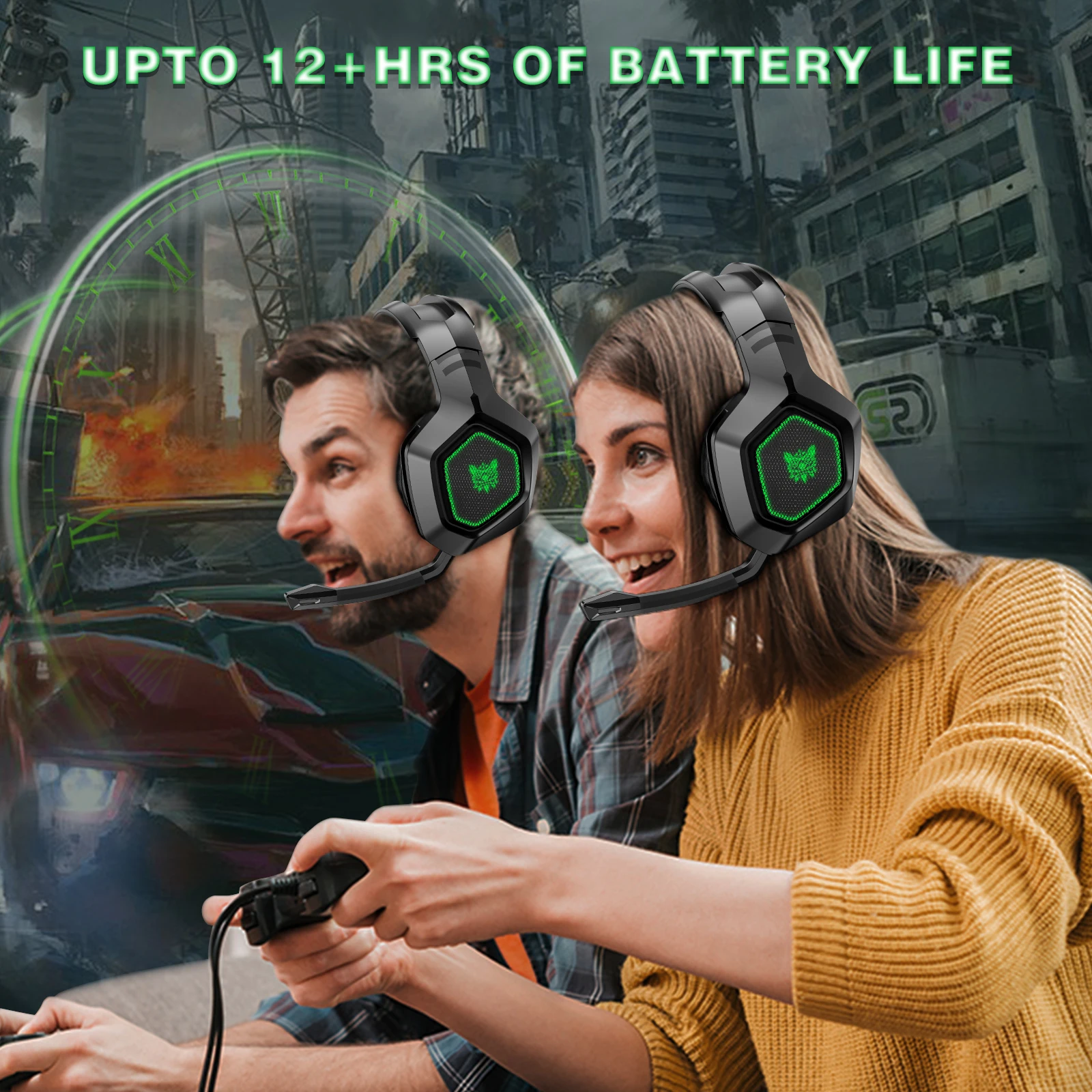 2.4G Onikuma Brand Owner Cool Rgb Computer Earphone Gaming Headset Wireless With Microphone Foldable