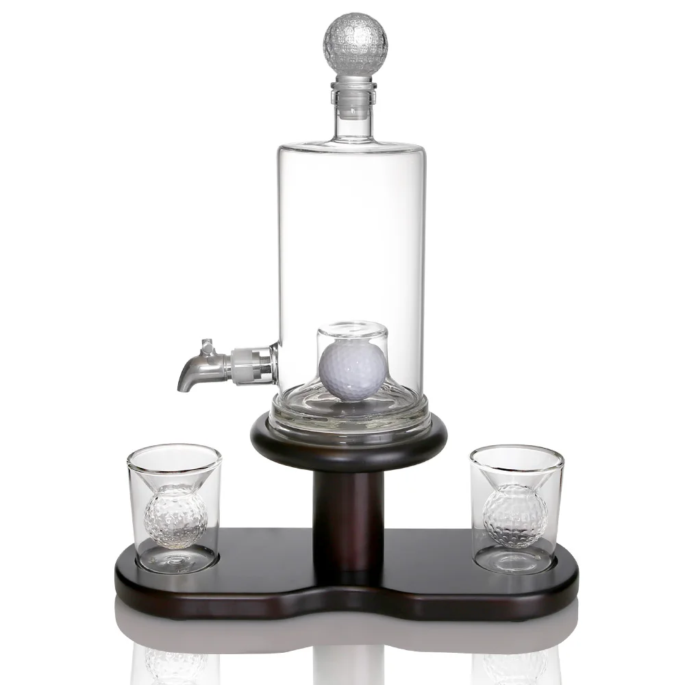 Custom Golf Ball Whiskey Glasses For Unique Golf Decanter Whiskey Decanter Set