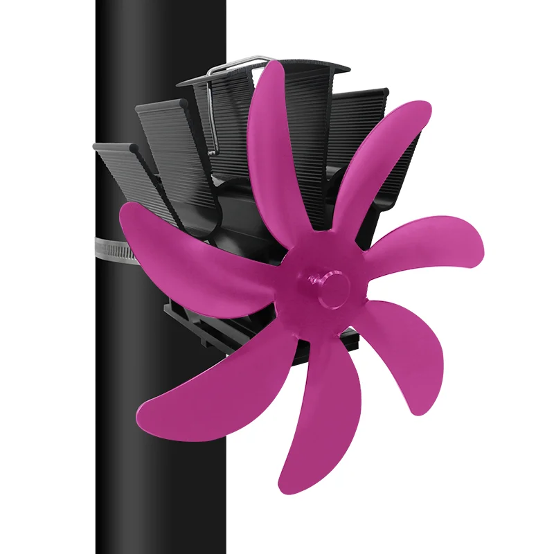 2022 New 7-Blade Fireplace Fan Ultra Quiet Heat Powered Hanging Pipe Stove Fan for Wood Burning Stove Circulating Warm air