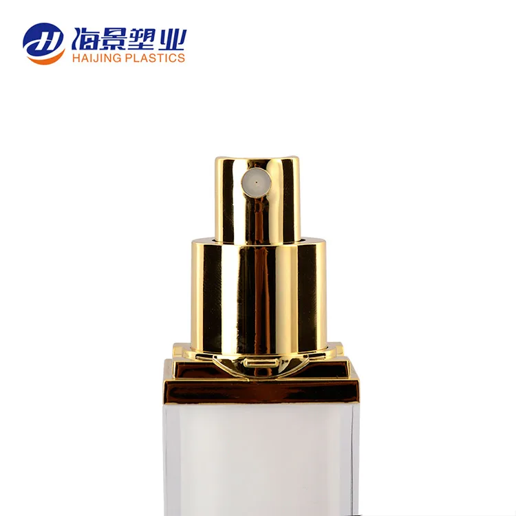 luxury square cosmetic Lotion bottle  Cosmetic packaging cream jars Skin Care  acrylic airless pump bottle set