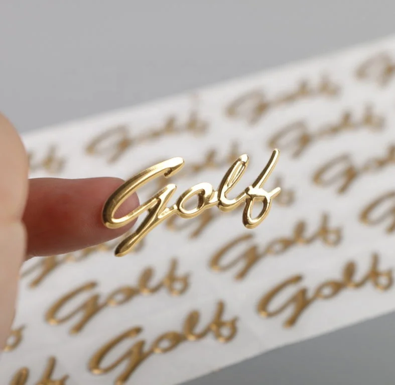 
Customized gold three-dimensional -thin metal signs/convex logo stickers/ Transparent metal stickers customized stickers 