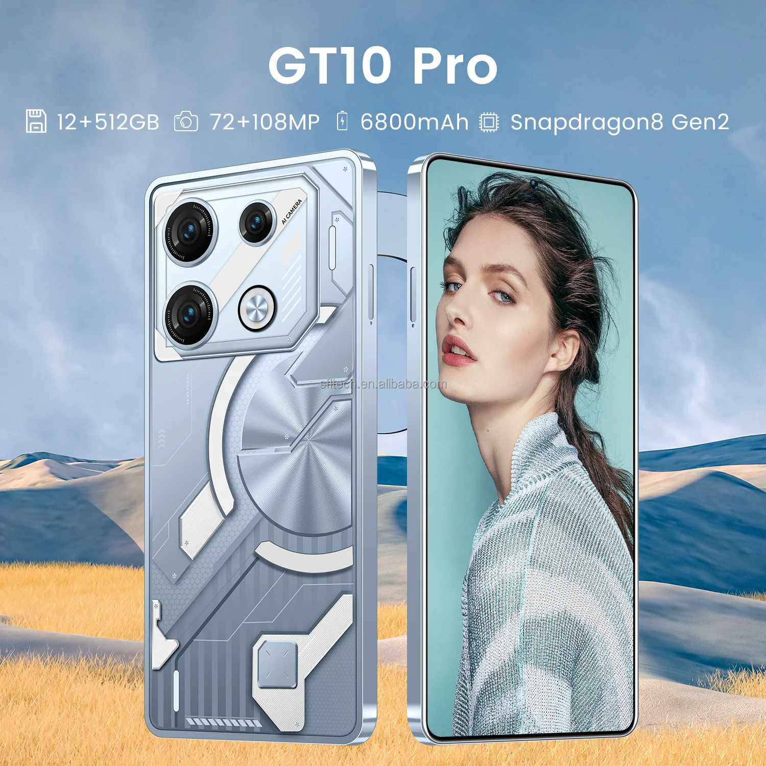 GT10 Pro смартфон 6 8 дюймов Глобальный разблокированный мобильный телефон Android 13MP HD камера 12GB512GB 3g4g