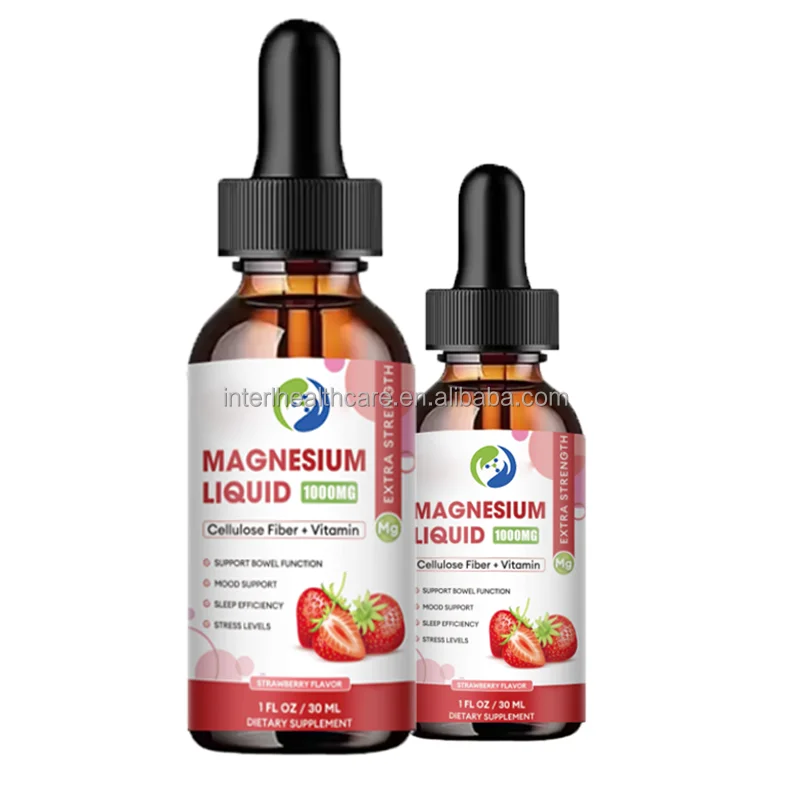 private label 50 ml Supplement magnesium Citrate glycinate zinc Complex oral liquid magnesium drops