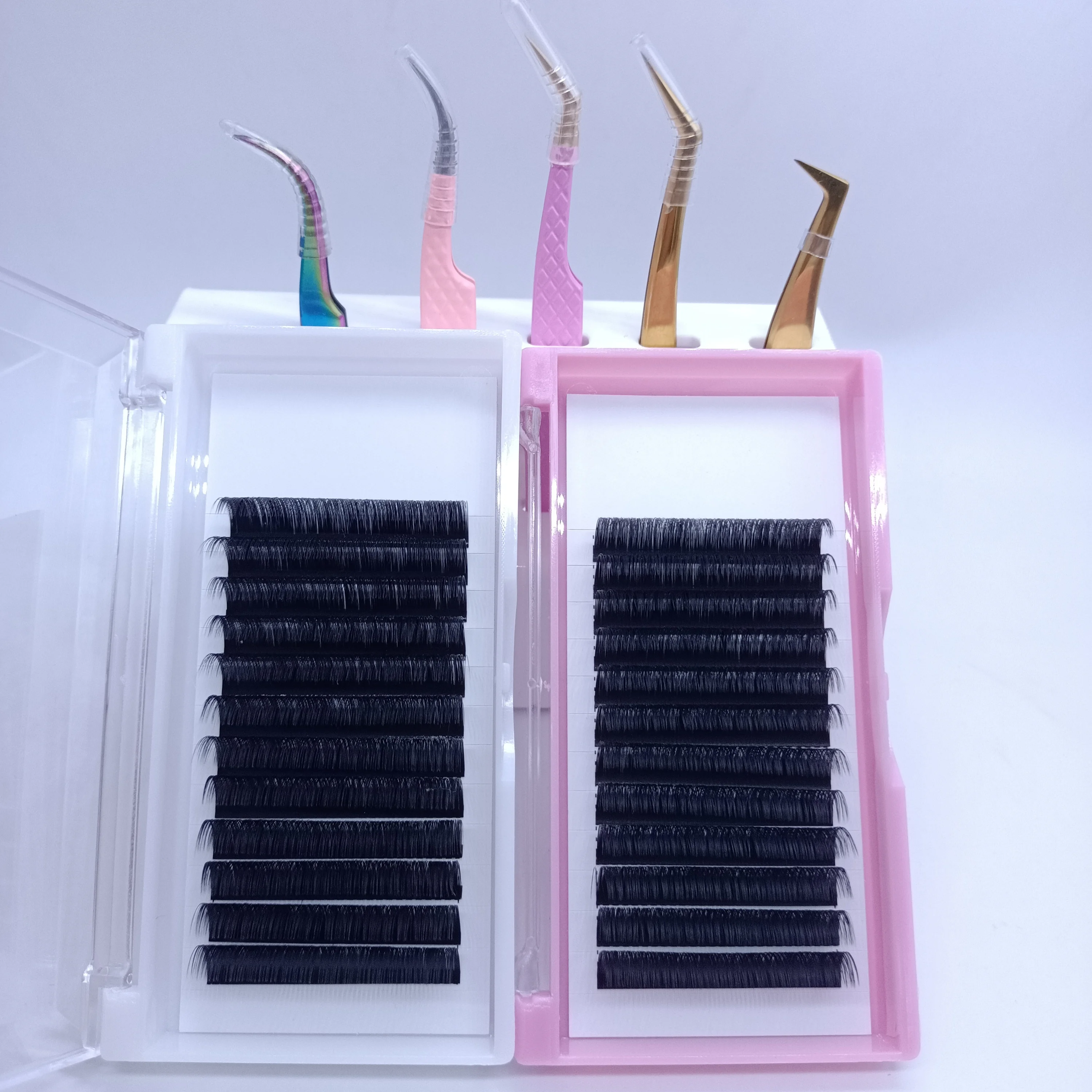 Eyelash Extension Supplies United States Best Selling Vendors Silk Synthetic Human Fan Eyelashes to Hair Lash