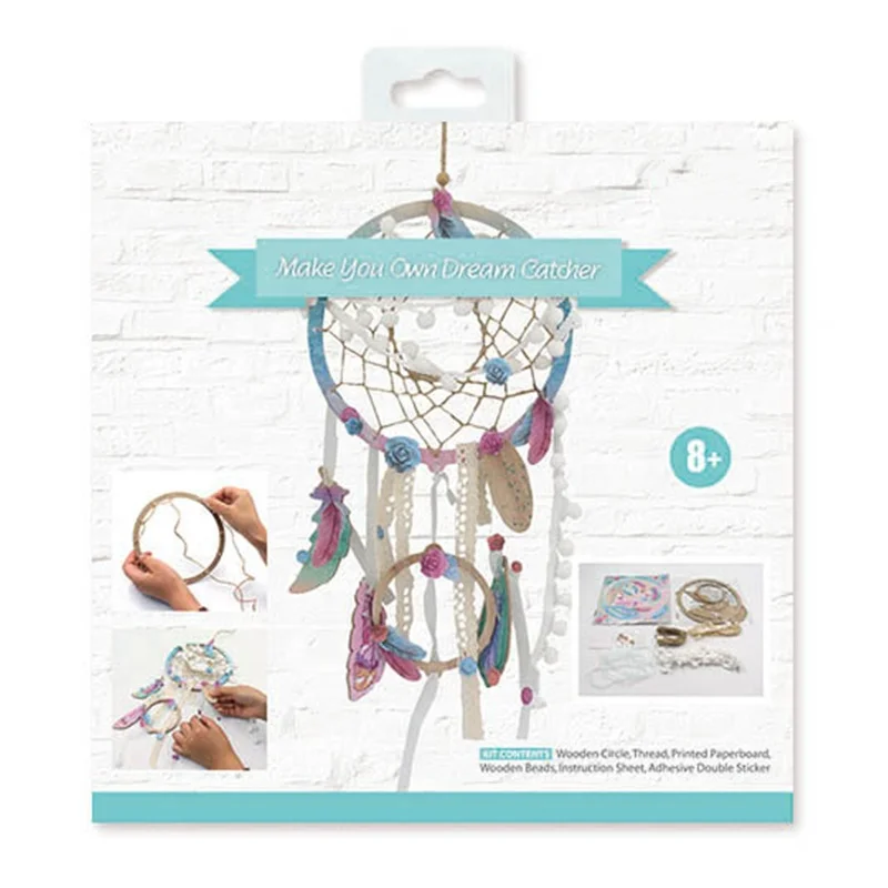 Children Paper Craft Educational DIY Toys Set Wall Hanging Make Your Own Dream Catcher Kit for Kids