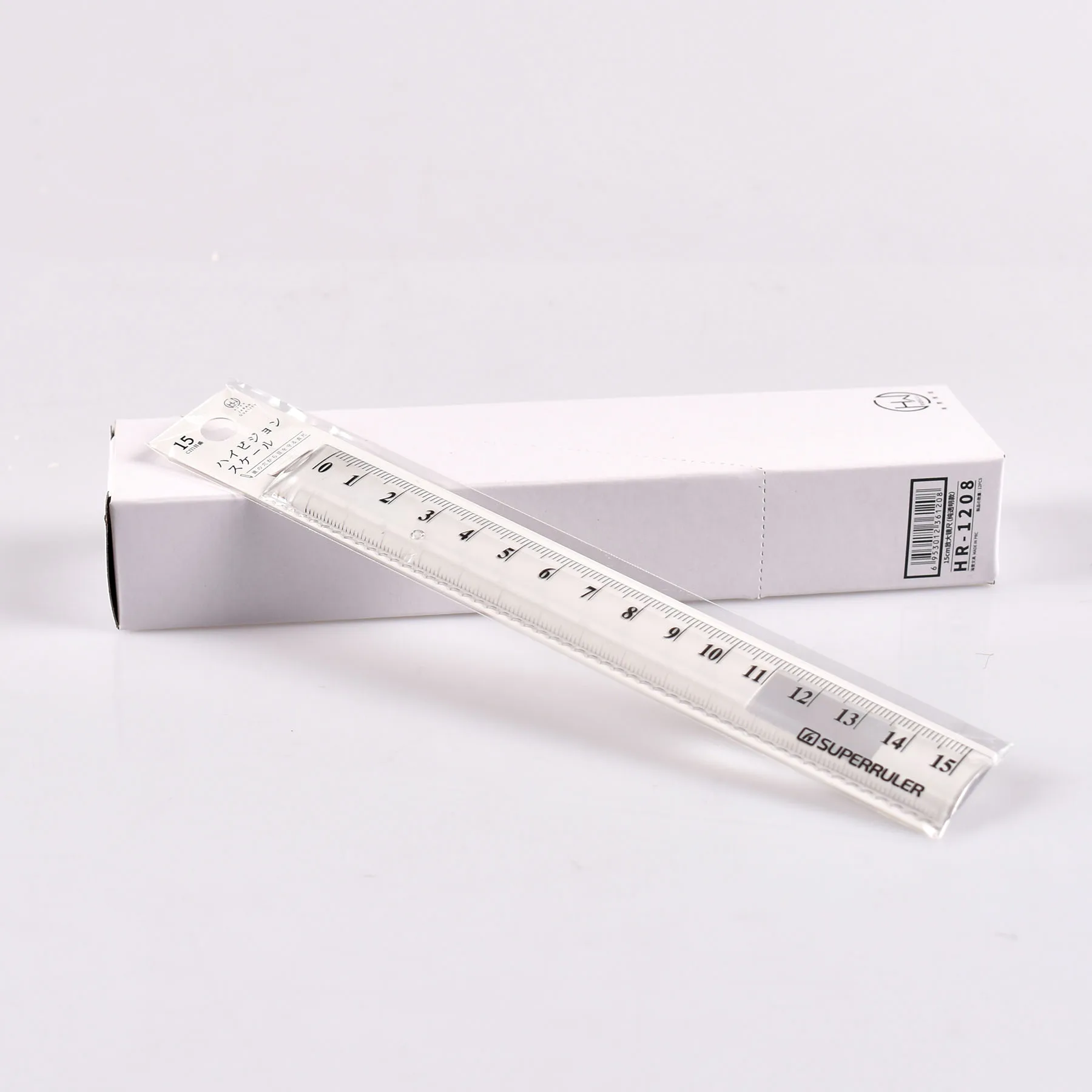 15cm ruler magnifying glass plastic ruler student scale school stationery