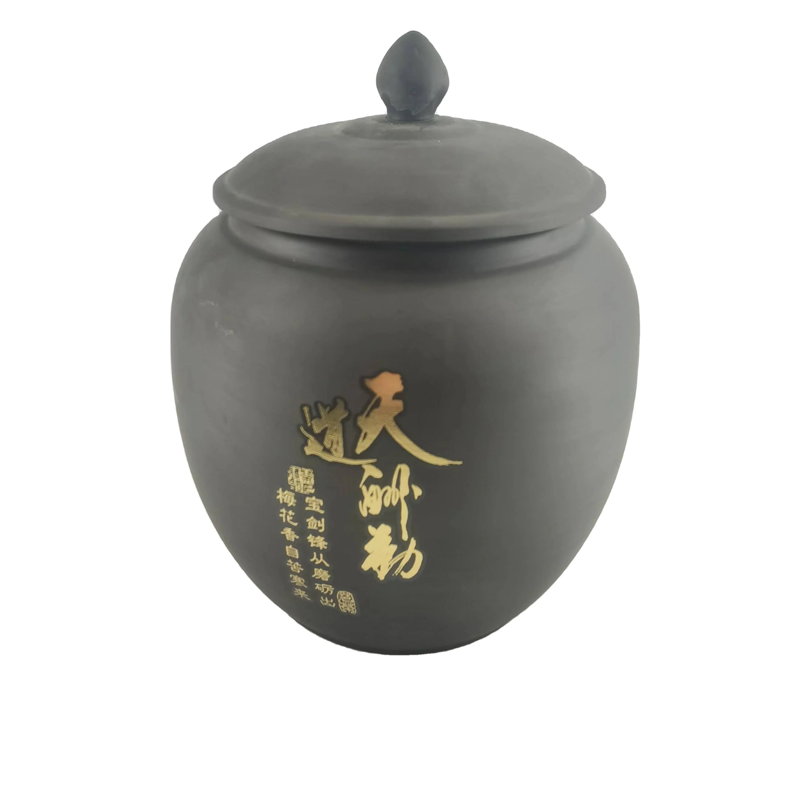 pottery pots for home decor with lid ceramic festival space un-glazed gifts for tea leaf