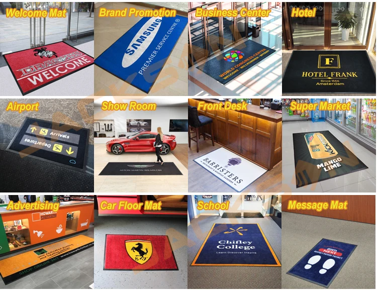 Welcome Custom Printed Logo Carpet And Mat