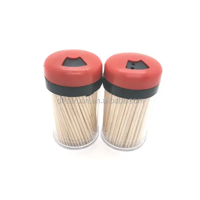 Biodegradable Natural Disposable China Factory Bulk Sale  wooden  Toothpicks With Plastic Box