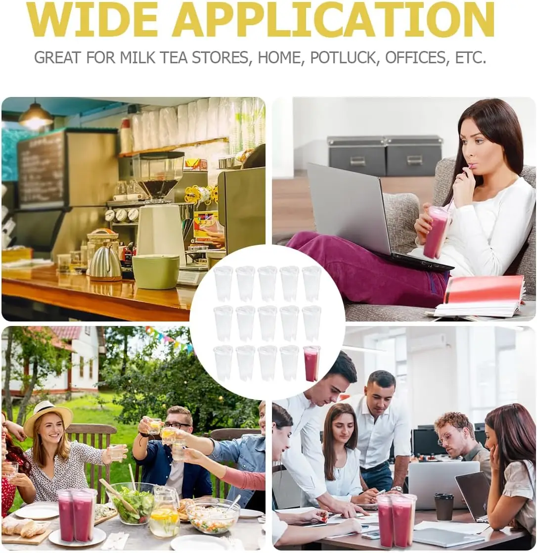 Heart-shaped Plastic Drink Cup With Lid Clear Double Enjoy Disposable Coffee Juice Plastic Cups