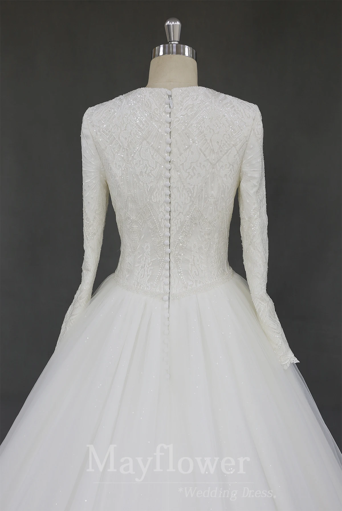 China wholesale lace wedding gown long sleeves muslim wedding dresses