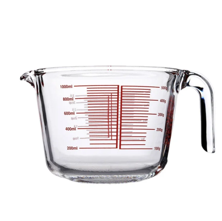 home baking measuring cups food-grade large-capacity milliliter meter glass measuring cup with scale high-temperature resistant