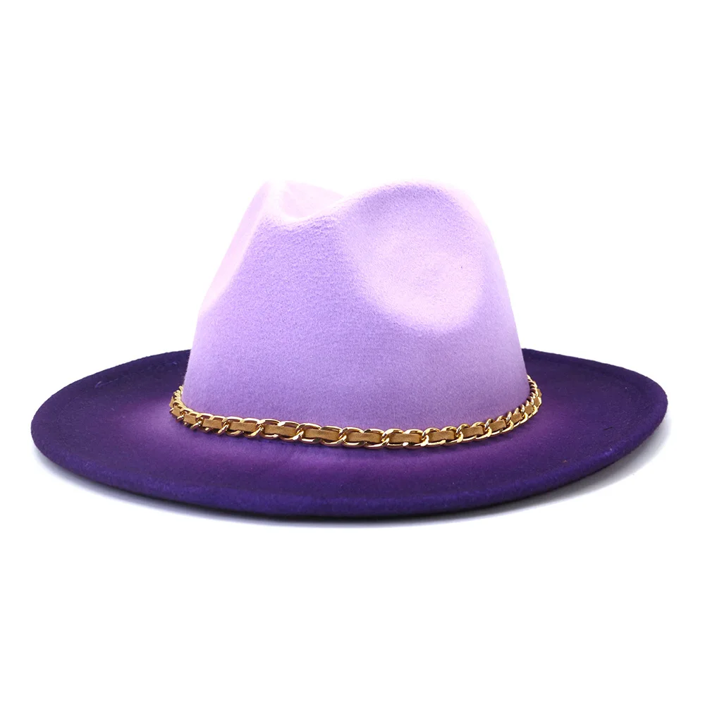 2024 new arrive Men Hats Feathers Buckle panama hat Women Decorated Beige Belt Pink Chain Feather Golden Fedora Hat Bands