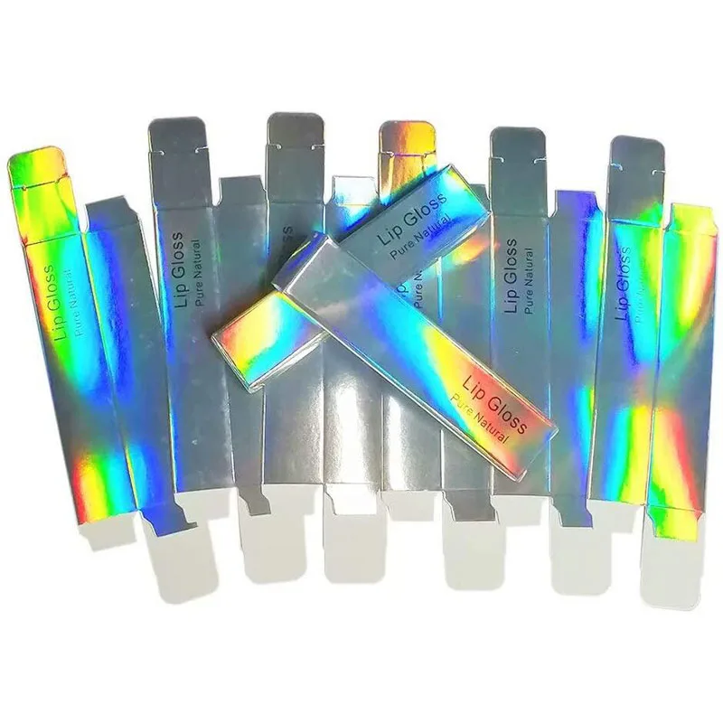 custom empty eyeliner box packaging cuticle oil pen wrapping box sliver holographic eyeliner package boxes