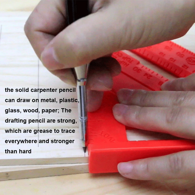 Bview Art Supplies Woodworking Construction Mechanical Pencil Deep Hole Pencils Marking Tool for Scrolls Scribes Woodworker