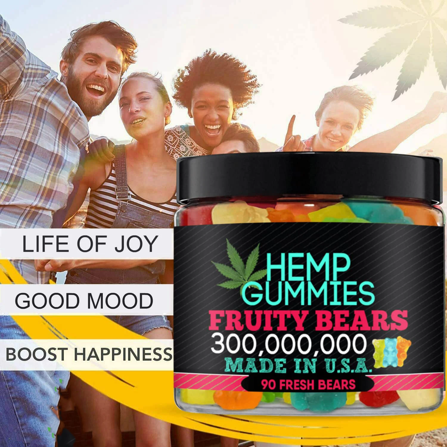 Hemp Gummies Premium And Fruity Hemp Gummy Bears-Natural Hemp Candy-For Peace And Relaxation Muscles for health supplement