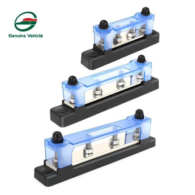 Surface Mount 304 Stainless Steel Bus bar Terminal Block RV Power Distribution Busbar With Cover 100A 4/5/10-way