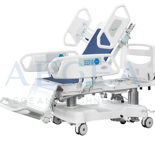 AG-BR006 класса «Люкс» 9 функций icu электрического больничной койке с большими поручнями по цене сердечно-легочной реанимации функция