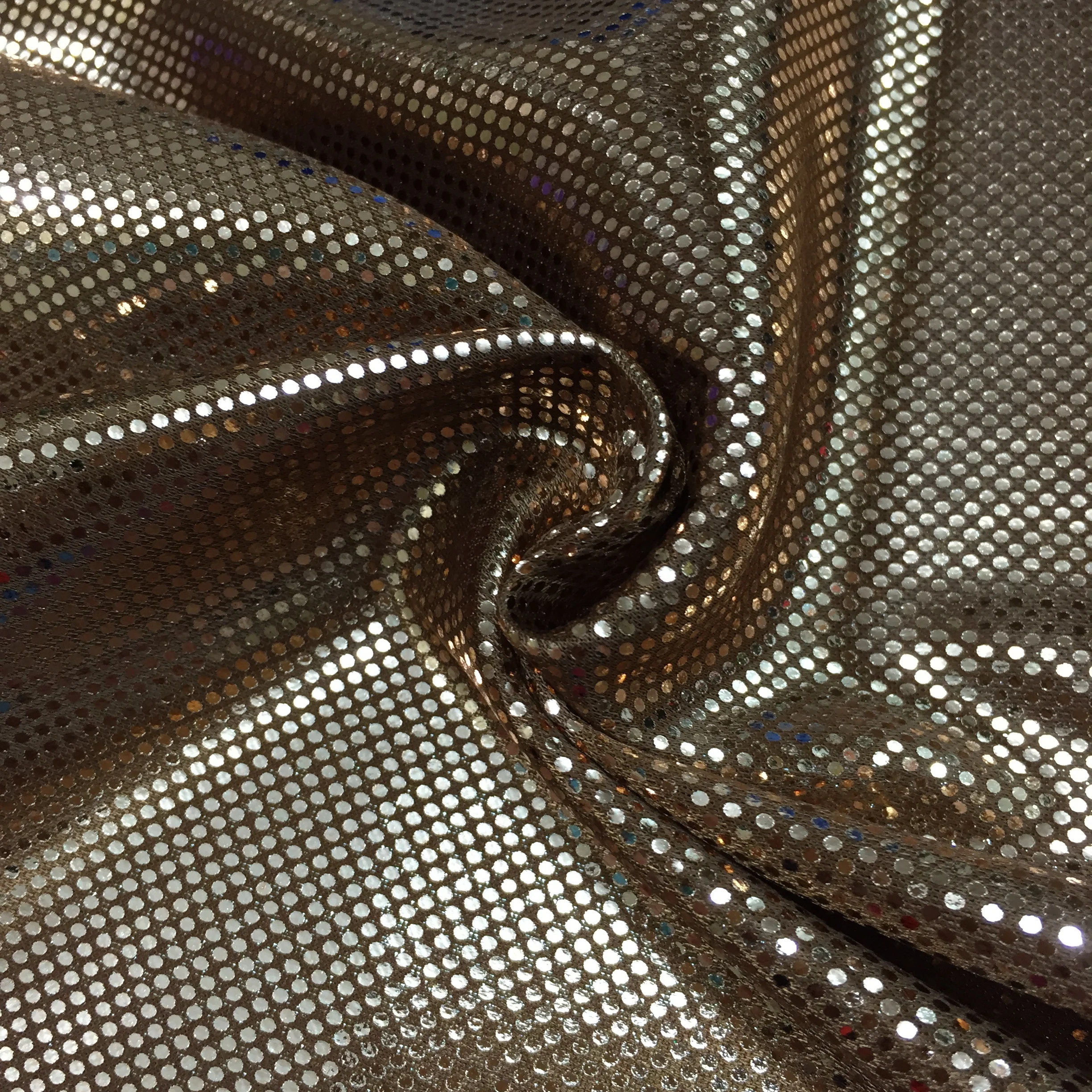 Shaoxing Zhejiang textile polyester bronzed pattern woven  polyester upholstery fabric for evening dress