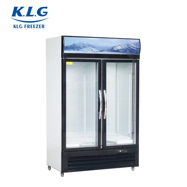 1000L 1200L Factory exports high quality 1200 commercial display glass cabinets commercial vertical showcase For Supermarket