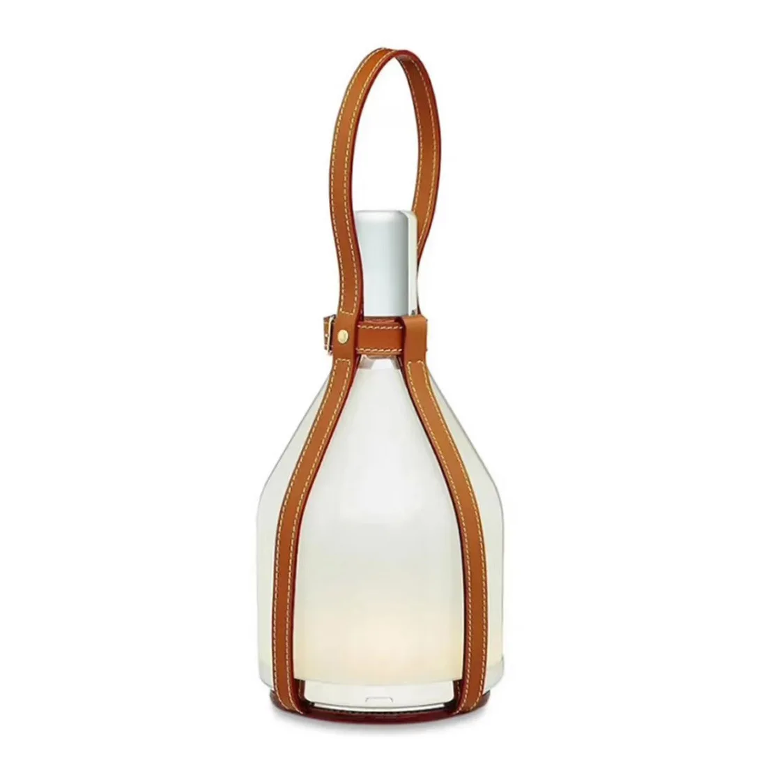 Luxury creative bottle shape cordless rechargeable led table lamp Restaurant bar dimmable table lamp camping lamp