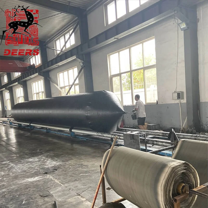 Durable marine inflatable pontoon lifting airbags for launching