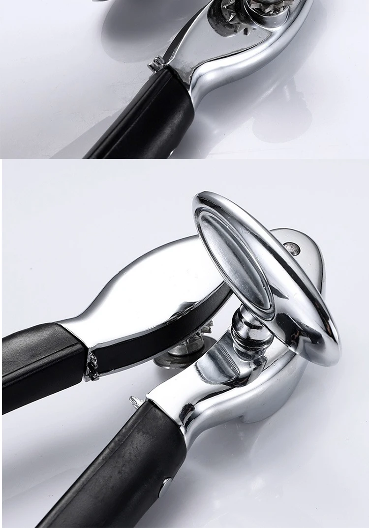 wholesale customized kitchen tools zinc alloy manual can opener with non-silp handle BPA free high quality household tin opener