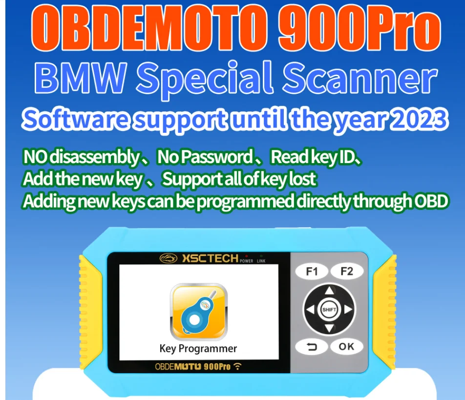 Motorcycle Scanner OBDEMOTO MST-900PRO for BMW Motorcycle Diagnosis Key Programming