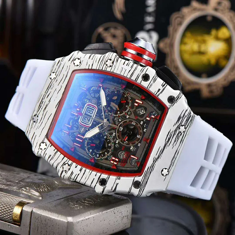 hollow out design precise trend mechanical retro simple  youthful fashionable and Wood grain case quartz watch