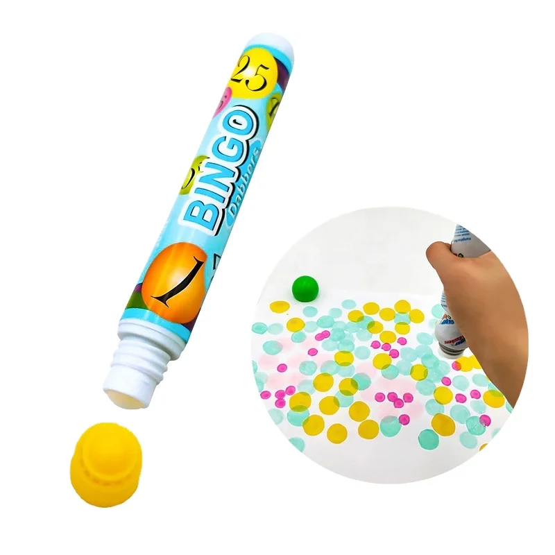 bingo card markers EU standard multi-color 10mm 20ml washable dot markers for bingo