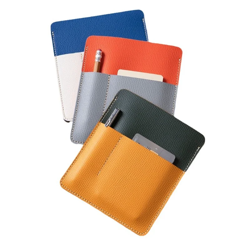 Personalized Color Block PU Leather Passport Cover Creative Travel Passport Storage Bag Portable Ticket Card Holder Wallet