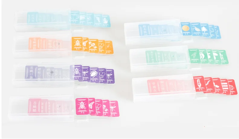  Biological Microscope Specimen Slice Set 35 Plastic Slides Of Animals And