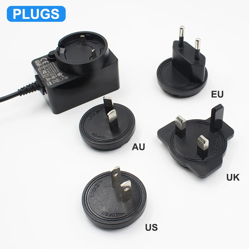 15w Detachable Plug Power Adapter Power Supply 5 Volts 2.5a Interchangeable Plug Adapter With Ce Ul Fcc