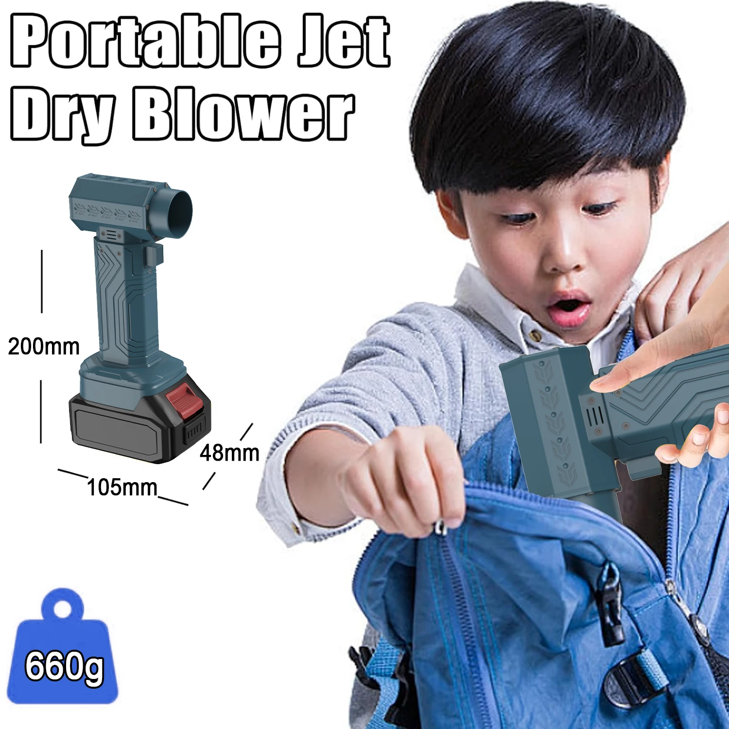 Portable Power Turbo Fan Blower 140000 RPM Wireless Super Cordless Hand Held Electric Jet Blower for CAR Snow Drying Cleaning