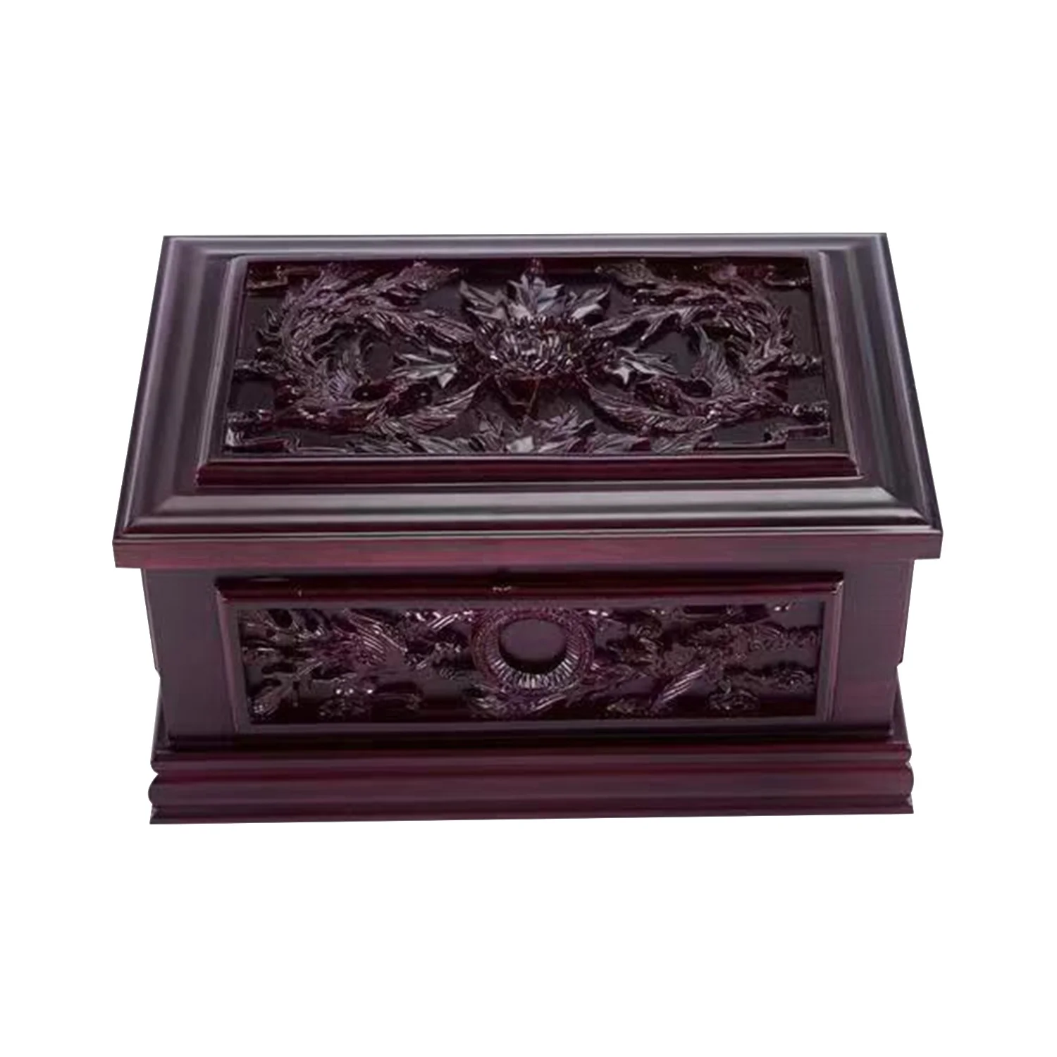 Factory manufacturers of high quality wooden urn Purple urn customized with various engraving sizes people and animals urn