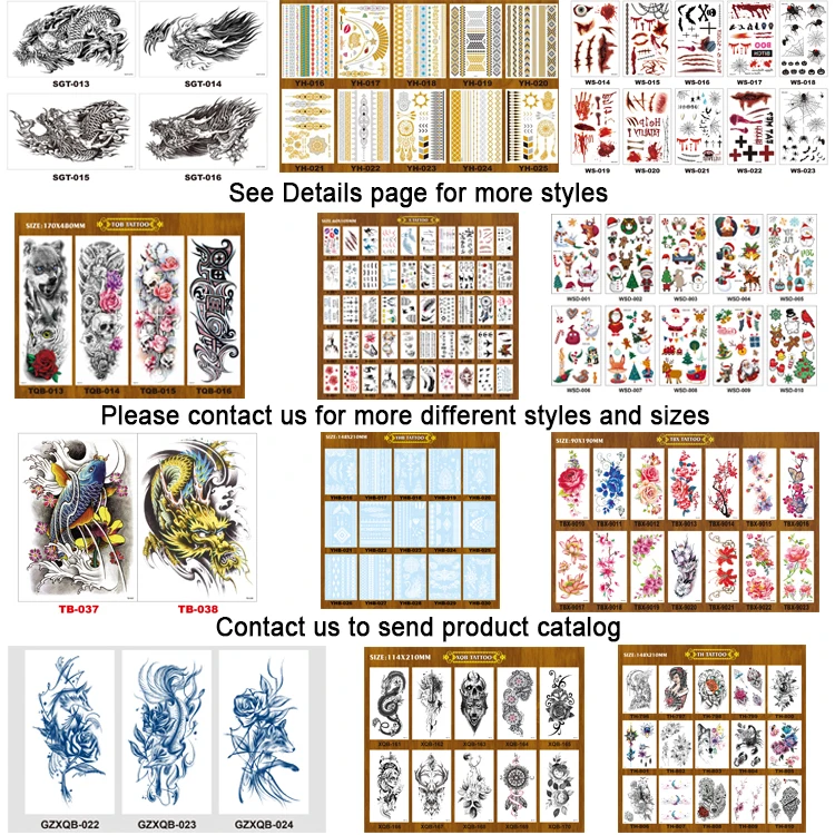 Factory Custom Herbal Skin sticker Safe Long Lasting 15 Days Realistic Dark Blue Semi Permanent Herbal Juice Tattoo