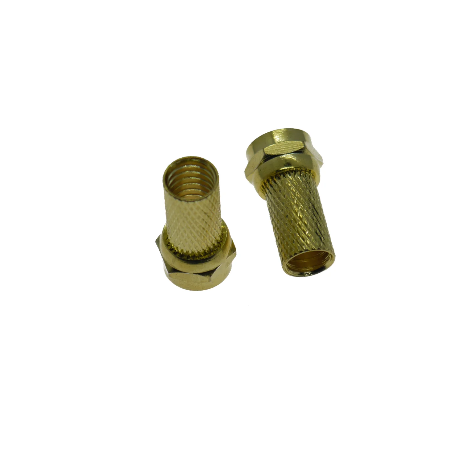 F Type Male Twist On Gold Quick Rg6 Coaxial Cable Connector